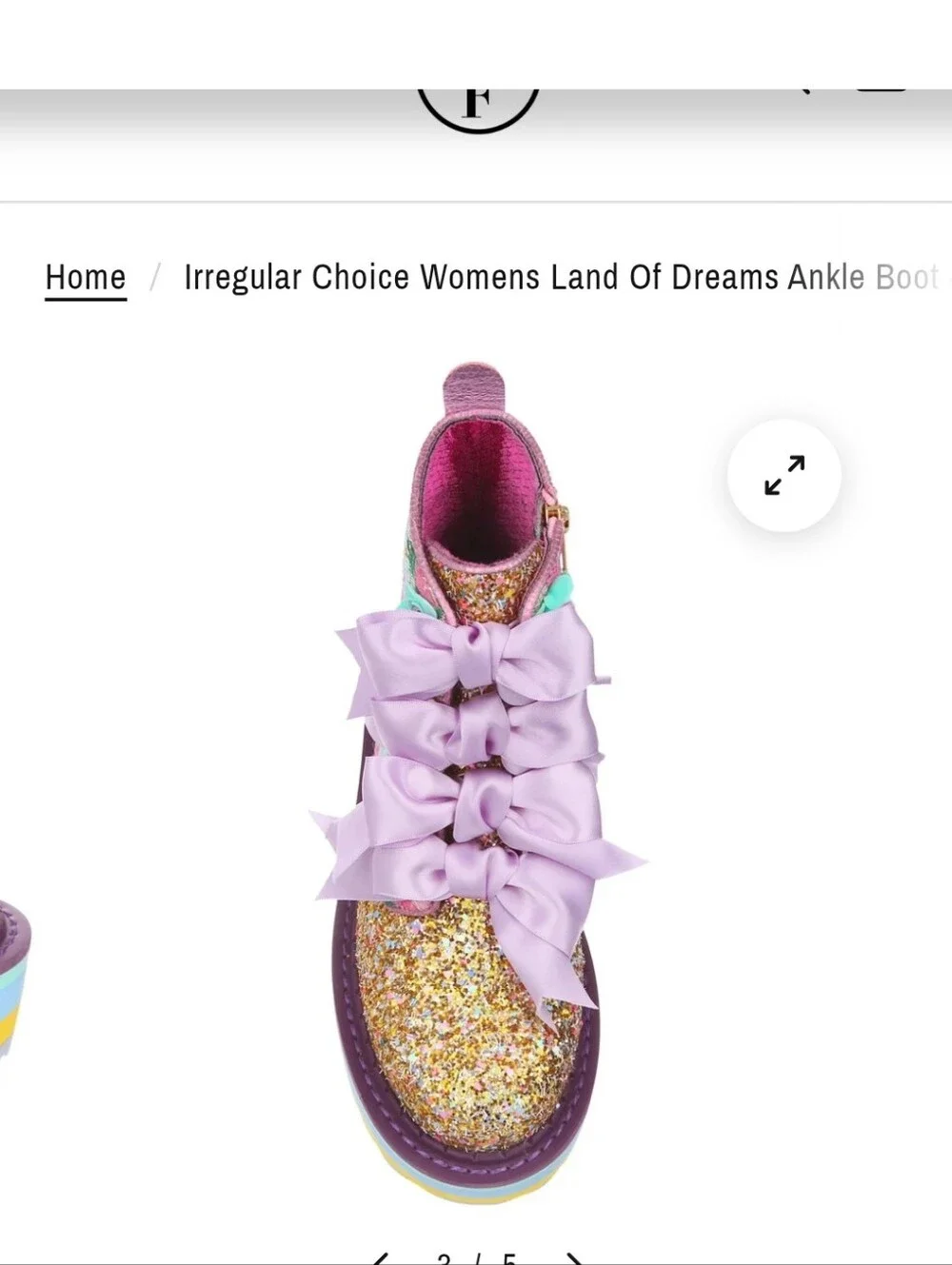 LAND OF DREAMS Platform Boot, Size 11 (42) Irregular Choice